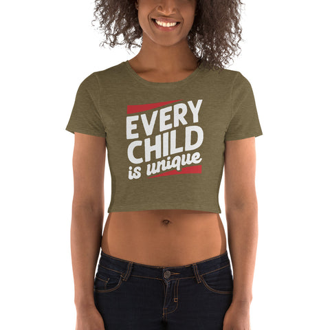 Every Child Is Unique Women’s Crop Tee